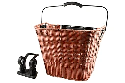 Корзина на руль,BL-B-039,35*25*26,быстросъемная с крепл,лоза плетеная,ручка,до 5кг,коричневый